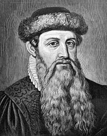 OHANN GUTENBERG, THE PRINTING PRESS & PRINTING COMPANIES