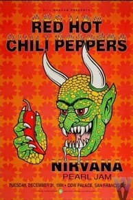 Red Hot Chili Peppers, Nirvana, and Pearl Jam