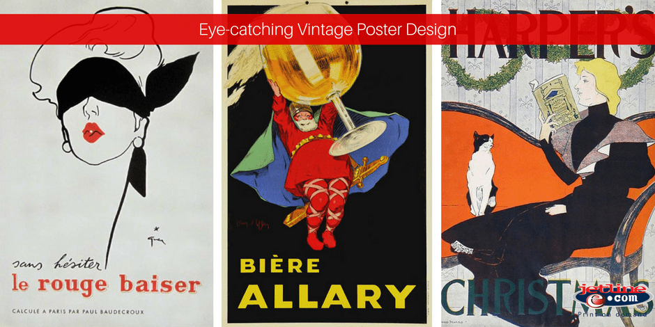 Eye catching vintage poster design