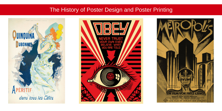 The history of poster design and poster printing