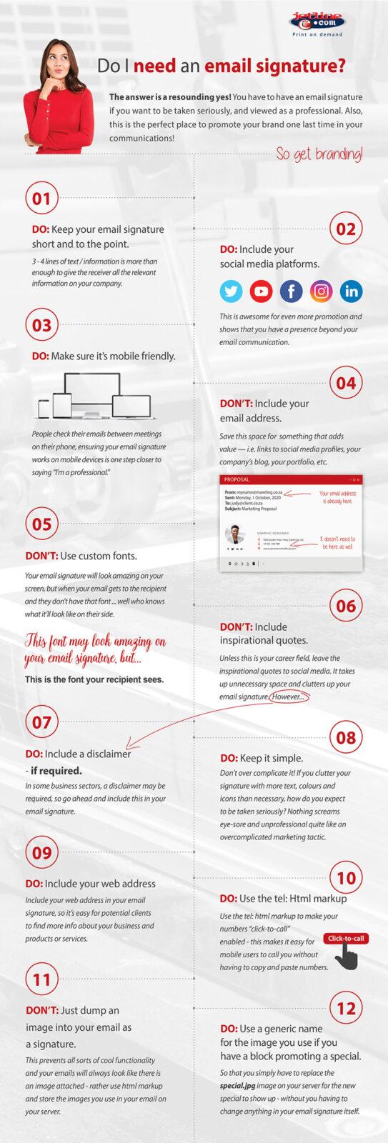 Email Signature InfoGraphic long