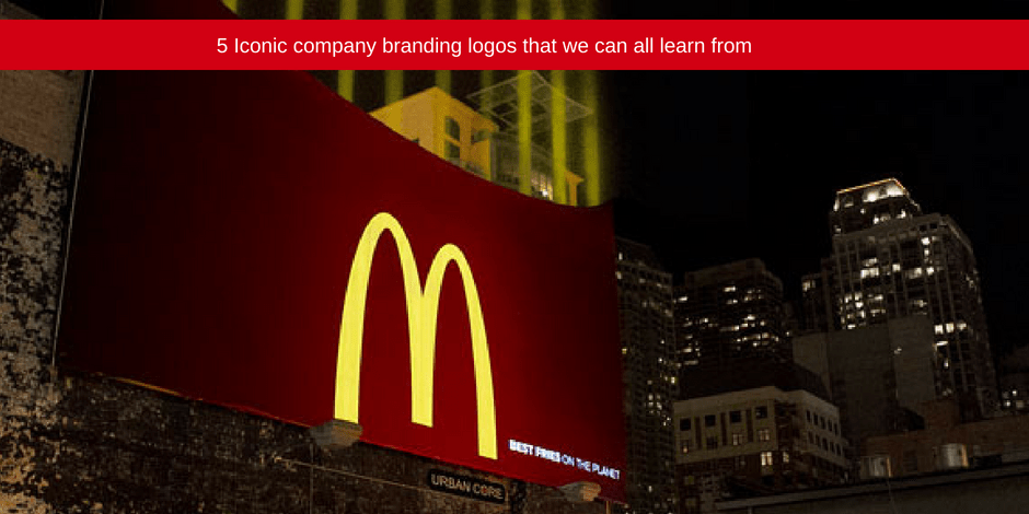 Five iconic company branding logos