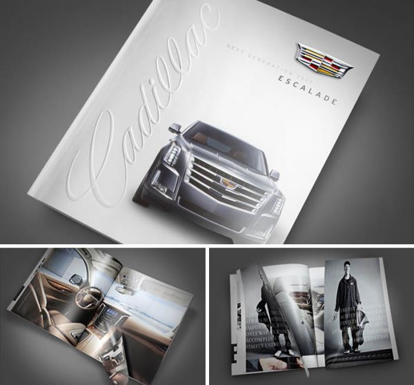 Embossed brochure